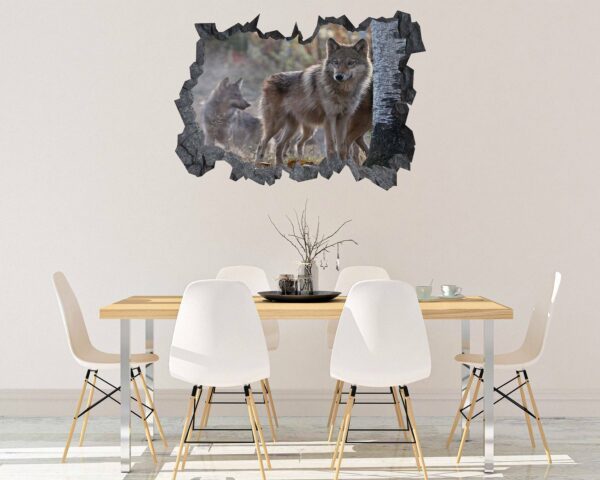 Wolf Wall Sticker - Self Adhesive Wall Decal, Animal Wall Decal, Bedroom Wall Sticker, Removable Vinyl, Wall Decoration