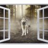 Wolf Wall Sticker - Self Adhesive Wall Decal, Animal Wall Decal, Bedroom Wall Sticker, Removable Vinyl, Wall Decoration