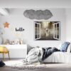 Wolf Wall Sticker - Self Adhesive Wall Decal, Animal Wall Decal, Bedroom Wall Sticker, Removable Vinyl, Wall Decoration