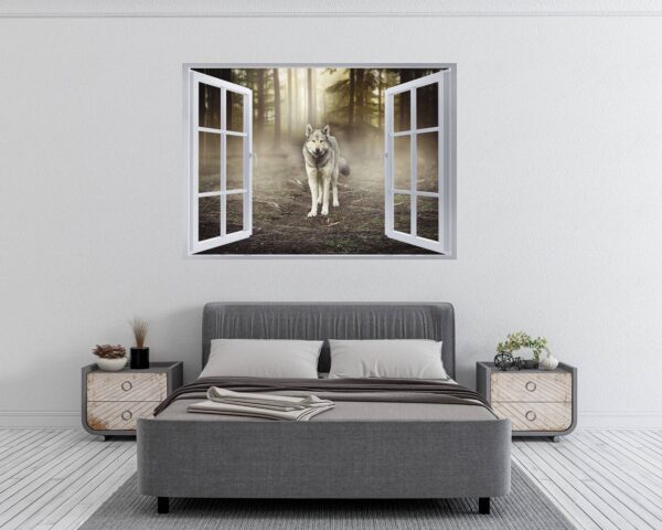 Wolf Wall Sticker - Self Adhesive Wall Decal, Animal Wall Decal, Bedroom Wall Sticker, Removable Vinyl, Wall Decoration