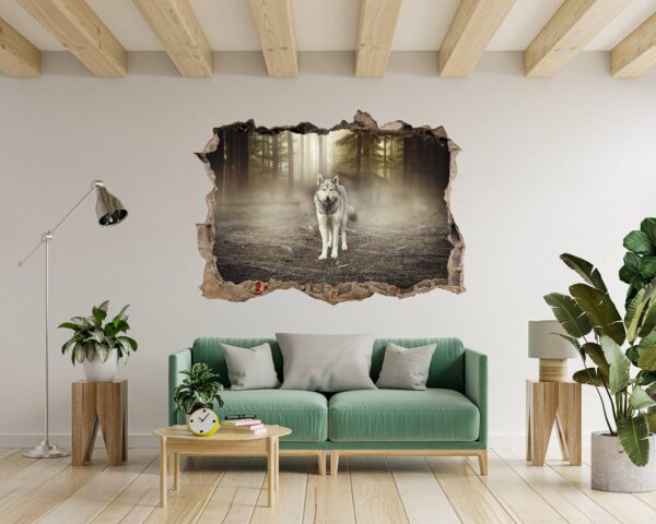 Wolf Wall Sticker - Self Adhesive Wall Decal, Animal Wall Decal, Bedroom Wall Sticker, Removable Vinyl, Wall Decoration