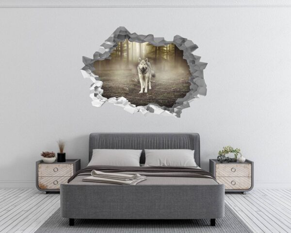 Wolf Wall Sticker - Self Adhesive Wall Decal, Animal Wall Decal, Bedroom Wall Sticker, Removable Vinyl, Wall Decoration