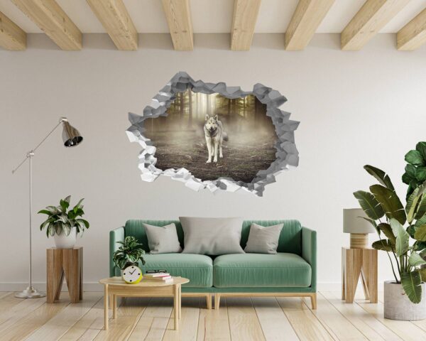 Wolf Wall Sticker - Self Adhesive Wall Decal, Animal Wall Decal, Bedroom Wall Sticker, Removable Vinyl, Wall Decoration