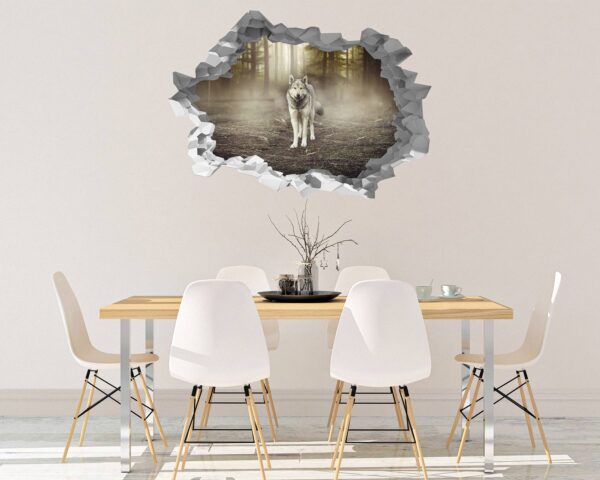 Wolf Wall Sticker - Self Adhesive Wall Decal, Animal Wall Decal, Bedroom Wall Sticker, Removable Vinyl, Wall Decoration