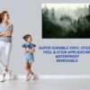 Misty Forest Wall Art - Self Adhesive Wall Sticker, Vinyl Wall Decal ,Nature Wall Sticker, Wall Decor for Bedroom, Easy To apply, Wall Decor, Living Room Wall Sticker