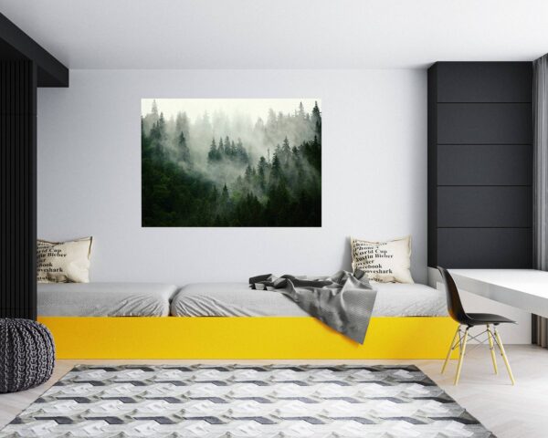 Misty Forest Wall Art - Self Adhesive Wall Sticker, Vinyl Wall Decal ,Nature Wall Sticker, Wall Decor for Bedroom, Easy To apply, Wall Decor, Living Room Wall Sticker