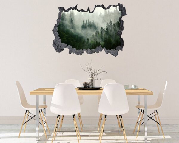 Misty Forest Wall Art - Self Adhesive Wall Sticker, Vinyl Wall Decal ,Nature Wall Sticker, Wall Decor for Bedroom, Easy To apply, Wall Decor, Living Room Wall Sticker