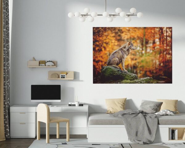 Wolf Wall Decor - Self Adhesive Wall Decal, Animal Wall Decal, Bedroom Wall Sticker, Removable Vinyl, Wall Decoration