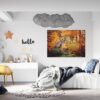 Wolf Wall Decor - Self Adhesive Wall Decal, Animal Wall Decal, Bedroom Wall Sticker, Removable Vinyl, Wall Decoration