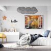 Wolf Wall Decor - Self Adhesive Wall Decal, Animal Wall Decal, Bedroom Wall Sticker, Removable Vinyl, Wall Decoration