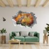 Wolf Wall Decor - Self Adhesive Wall Decal, Animal Wall Decal, Bedroom Wall Sticker, Removable Vinyl, Wall Decoration