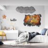 Wolf Wall Decor - Self Adhesive Wall Decal, Animal Wall Decal, Bedroom Wall Sticker, Removable Vinyl, Wall Decoration