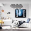 Wolf Wall Mural - Self Adhesive Wall Decal, Animal Wall Decal, Bedroom Wall Sticker, Removable Vinyl, Wall Decoration