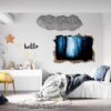 Wolf Wall Mural - Self Adhesive Wall Decal, Animal Wall Decal, Bedroom Wall Sticker, Removable Vinyl, Wall Decoration