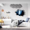 Wolf Wall Mural - Self Adhesive Wall Decal, Animal Wall Decal, Bedroom Wall Sticker, Removable Vinyl, Wall Decoration