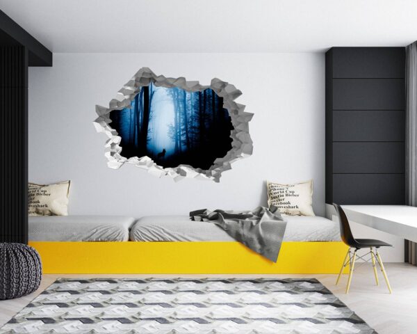 Wolf Wall Mural - Self Adhesive Wall Decal, Animal Wall Decal, Bedroom Wall Sticker, Removable Vinyl, Wall Decoration