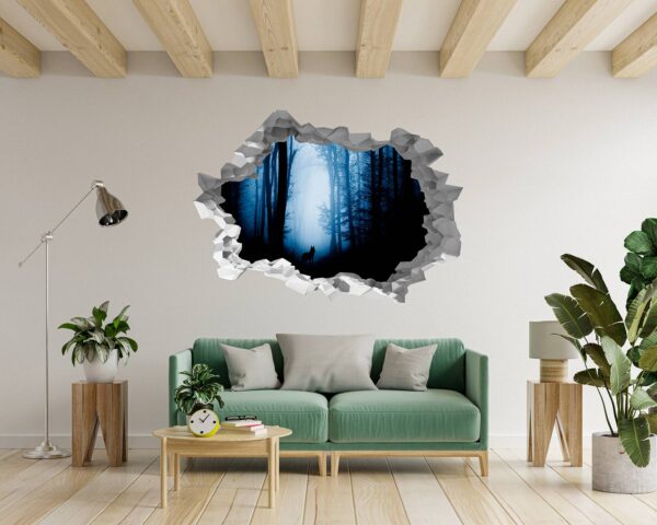 Wolf Wall Mural - Self Adhesive Wall Decal, Animal Wall Decal, Bedroom Wall Sticker, Removable Vinyl, Wall Decoration