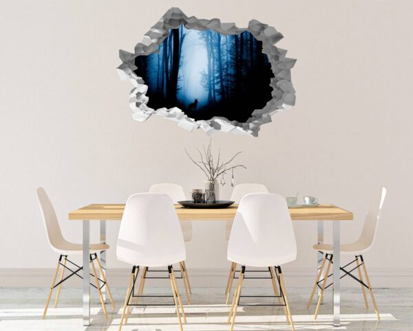 Wolf Wall Mural - Self Adhesive Wall Decal, Animal Wall Decal, Bedroom Wall Sticker, Removable Vinyl, Wall Decoration