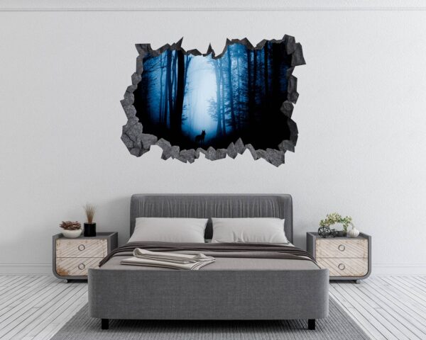 Wolf Wall Mural - Self Adhesive Wall Decal, Animal Wall Decal, Bedroom Wall Sticker, Removable Vinyl, Wall Decoration