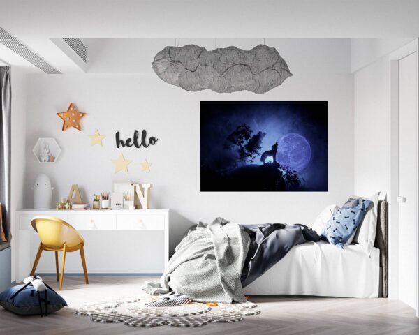 Wolf Wall Sticker - Self Adhesive Wall Decal, Animal Wall Decal, Bedroom Wall Sticker, Removable Vinyl, Wall Decor