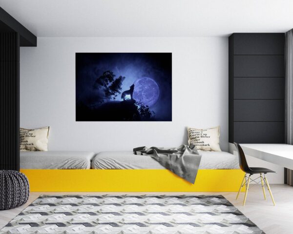 Wolf Wall Sticker - Self Adhesive Wall Decal, Animal Wall Decal, Bedroom Wall Sticker, Removable Vinyl, Wall Decor