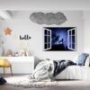 Wolf Wall Sticker - Self Adhesive Wall Decal, Animal Wall Decal, Bedroom Wall Sticker, Removable Vinyl, Wall Decor