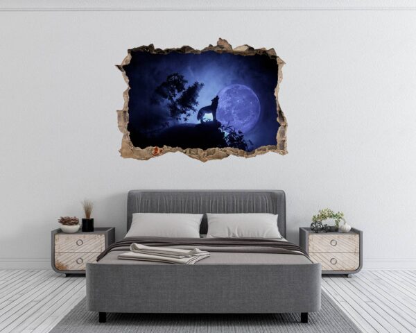 Wolf Wall Sticker - Self Adhesive Wall Decal, Animal Wall Decal, Bedroom Wall Sticker, Removable Vinyl, Wall Decor