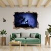 Wolf Wall Sticker - Self Adhesive Wall Decal, Animal Wall Decal, Bedroom Wall Sticker, Removable Vinyl, Wall Decor