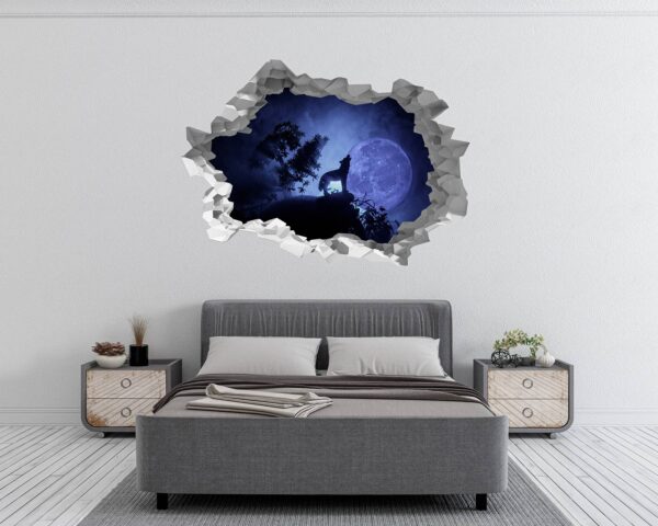 Wolf Wall Sticker - Self Adhesive Wall Decal, Animal Wall Decal, Bedroom Wall Sticker, Removable Vinyl, Wall Decor