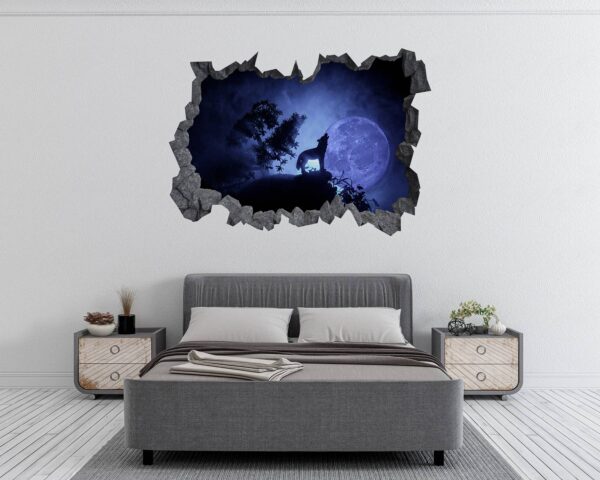 Wolf Wall Sticker - Self Adhesive Wall Decal, Animal Wall Decal, Bedroom Wall Sticker, Removable Vinyl, Wall Decor