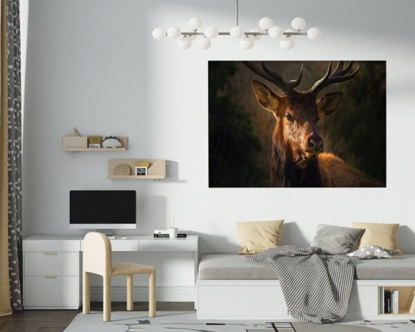 Deer Wall Decal - Self Adhesive Wall Decal, Animal Wall Decal, Bedroom Wall Sticker, Removable Vinyl, Wall Decoration