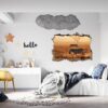 Zebra Wall Sticker - Self Adhesive Wall Decal, Animal Wall Decal, Bedroom Wall Sticker, Removable Vinyl, Wall Decoration