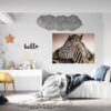 Zebra Wall Decal - Self Adhesive Wall Decal, Animal Wall Decal, Bedroom Wall Sticker, Removable Vinyl, Wall Decoration