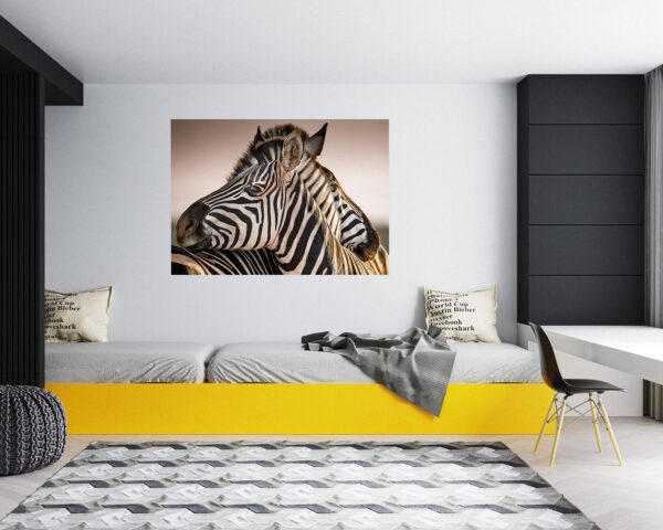 Zebra Wall Decal - Self Adhesive Wall Decal, Animal Wall Decal, Bedroom Wall Sticker, Removable Vinyl, Wall Decoration