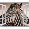 Zebra Wall Decal - Self Adhesive Wall Decal, Animal Wall Decal, Bedroom Wall Sticker, Removable Vinyl, Wall Decoration