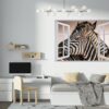 Zebra Wall Decal - Self Adhesive Wall Decal, Animal Wall Decal, Bedroom Wall Sticker, Removable Vinyl, Wall Decoration