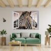 Zebra Wall Decal - Self Adhesive Wall Decal, Animal Wall Decal, Bedroom Wall Sticker, Removable Vinyl, Wall Decoration