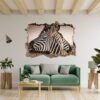 Zebra Wall Decal - Self Adhesive Wall Decal, Animal Wall Decal, Bedroom Wall Sticker, Removable Vinyl, Wall Decoration