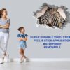 Zebra Wall Decal - Self Adhesive Wall Decal, Animal Wall Decal, Bedroom Wall Sticker, Removable Vinyl, Wall Decoration