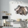 Zebra Wall Decal - Self Adhesive Wall Decal, Animal Wall Decal, Bedroom Wall Sticker, Removable Vinyl, Wall Decoration