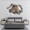 Zebra Wall Decal - Self Adhesive Wall Decal, Animal Wall Decal, Bedroom Wall Sticker, Removable Vinyl, Wall Decoration