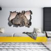 Zebra Wall Decal - Self Adhesive Wall Decal, Animal Wall Decal, Bedroom Wall Sticker, Removable Vinyl, Wall Decoration