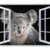 Koala Wall Decal - Self Adhesive Wall Decal, Animal Wall Decal, Bedroom Wall Sticker, Removable Vinyl, Wall Decoration