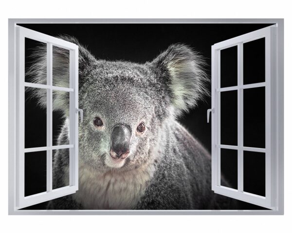 Koala Wall Decal - Self Adhesive Wall Decal, Animal Wall Decal, Bedroom Wall Sticker, Removable Vinyl, Wall Decoration