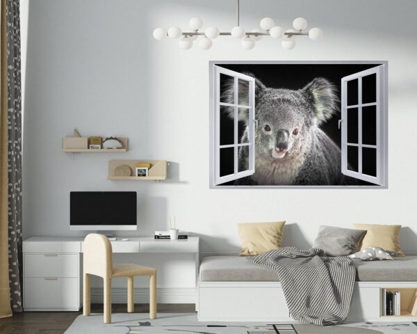 Koala Wall Decal - Self Adhesive Wall Decal, Animal Wall Decal, Bedroom Wall Sticker, Removable Vinyl, Wall Decoration