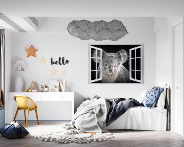 Koala Wall Decal - Self Adhesive Wall Decal, Animal Wall Decal, Bedroom Wall Sticker, Removable Vinyl, Wall Decoration