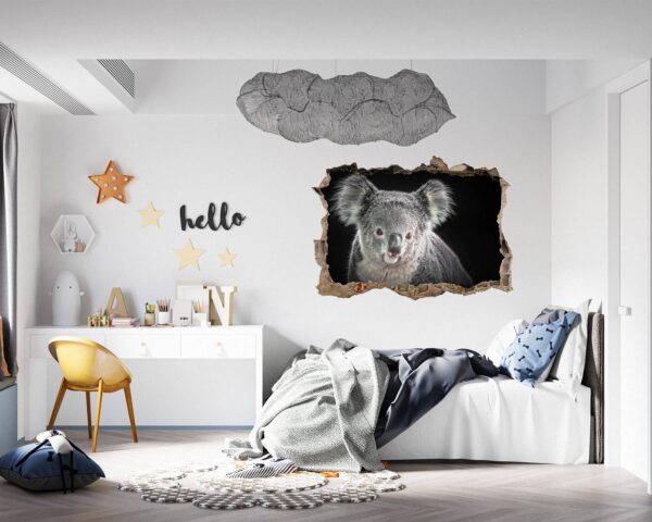 Koala Wall Decal - Self Adhesive Wall Decal, Animal Wall Decal, Bedroom Wall Sticker, Removable Vinyl, Wall Decoration