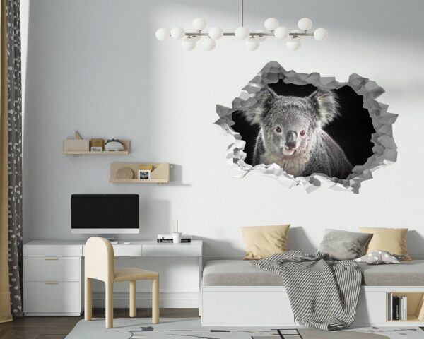 Koala Wall Decal - Self Adhesive Wall Decal, Animal Wall Decal, Bedroom Wall Sticker, Removable Vinyl, Wall Decoration