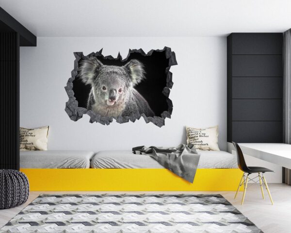 Koala Wall Decal - Self Adhesive Wall Decal, Animal Wall Decal, Bedroom Wall Sticker, Removable Vinyl, Wall Decoration