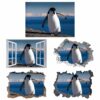 Penguins Wall Art - Self Adhesive Wall Decal, Animal Wall Decal, Bedroom Wall Sticker, Removable Vinyl, Wall Decoration